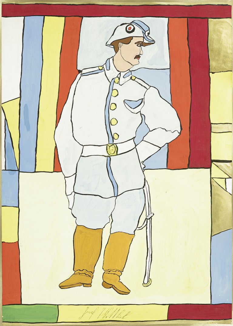 Auf diesem Bild ist das folgende Kunstwerk zu sehen: Josef Wittlich. Französischer Soldat mit Säbel. Mitte 1970er-Jahre.
