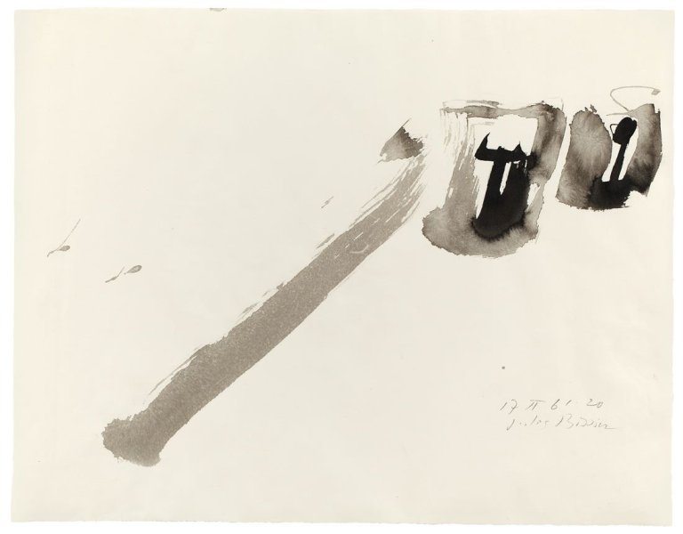 Auf diesem Bild ist das folgende Kunstwerk zu sehen: Julius Bissier. „17 II 61 20“. 1961.