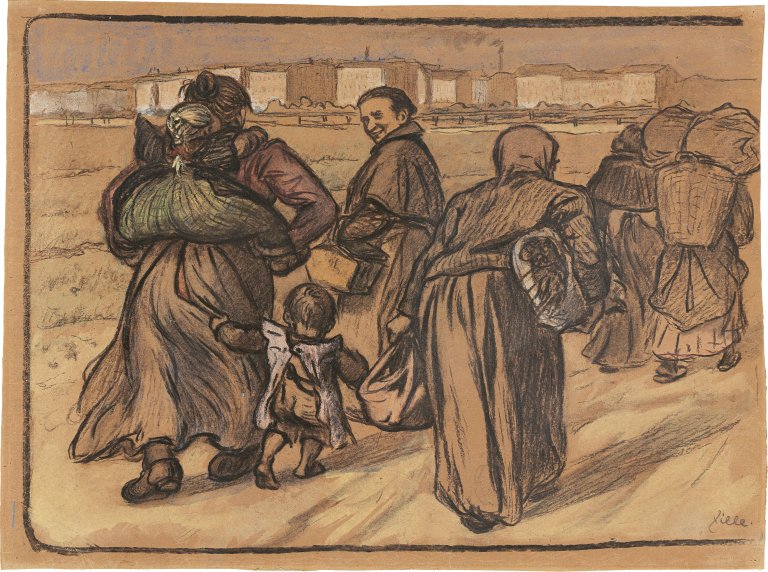 Auf diesem Bild ist das folgende Kunstwerk zu sehen: Heinrich Zille. Reisigsammlerinnen.