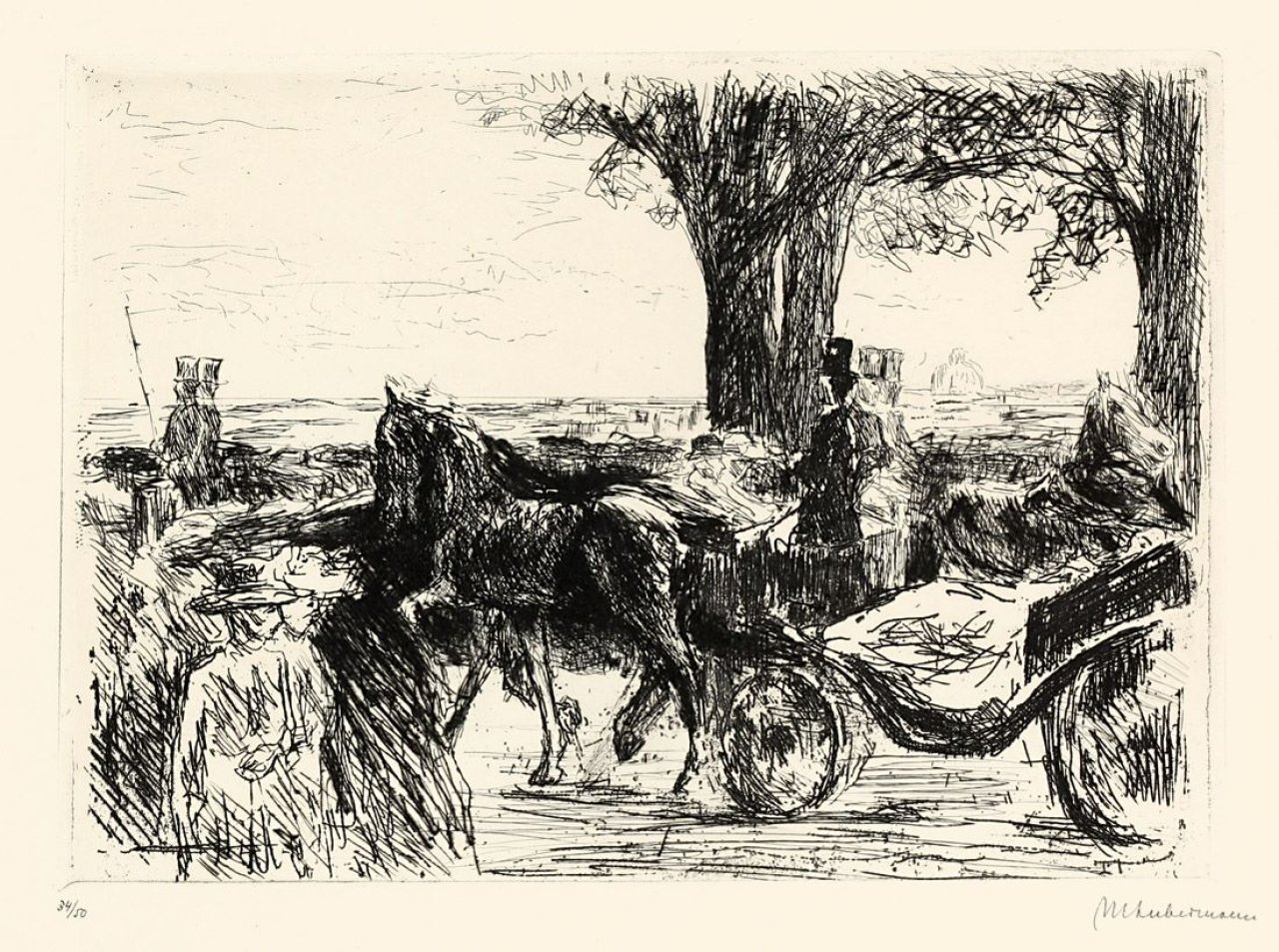 This picture shows the following artwork: Max Liebermann. „Korso auf dem Monte Pincio“. 1911.