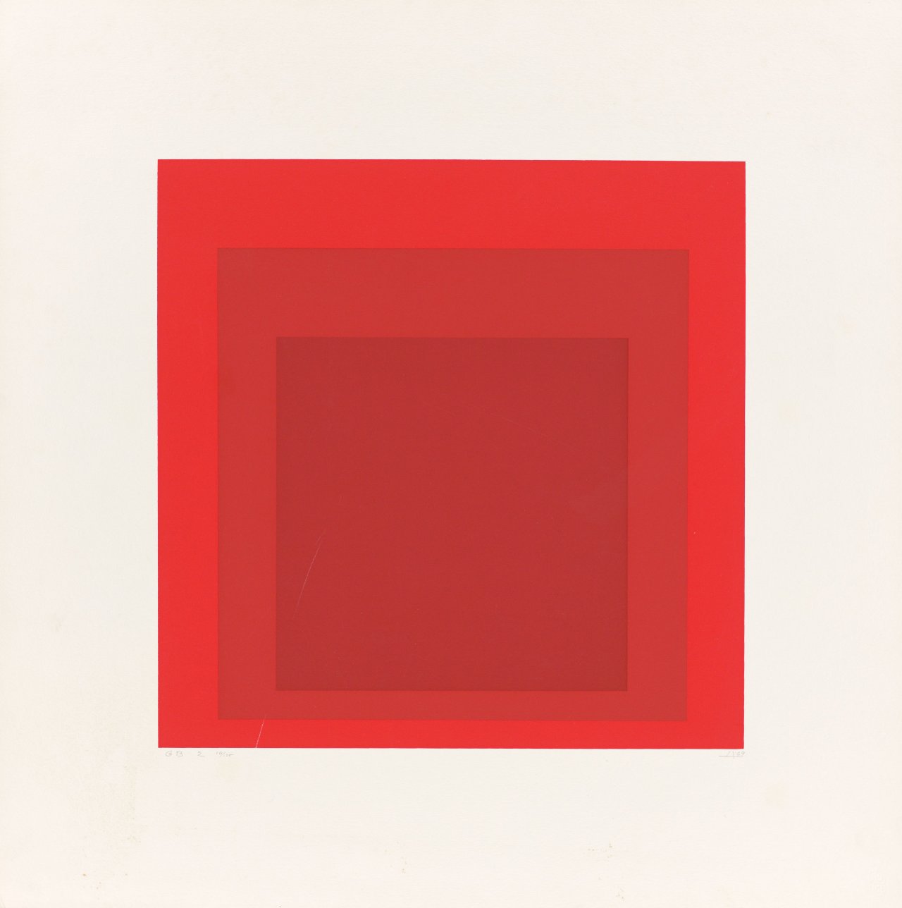 This picture shows the following artwork: Josef Albers. ”GB 2”. 1969.
