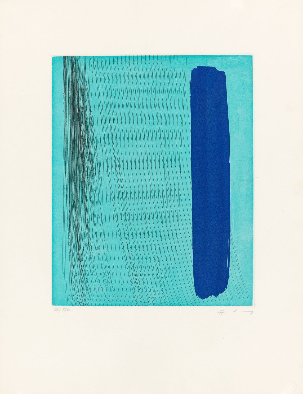 This picture shows the following artwork: Hans Hartung. „G 1973-12/Requiem pour la fin des temps“. 1973.