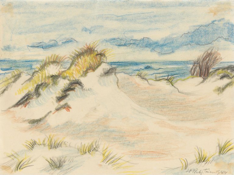 Auf diesem Bild ist das folgende Kunstwerk zu sehen: Max Pechstein. Dünen. 1944.