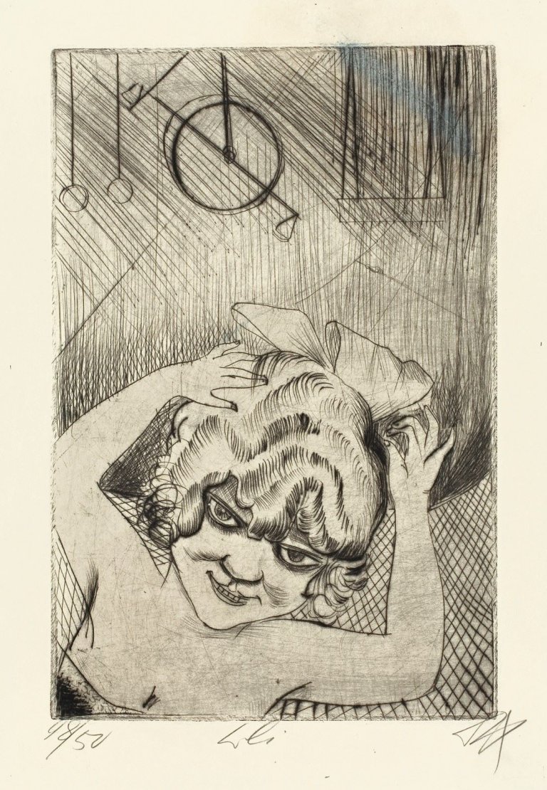 Auf diesem Bild ist das folgende Kunstwerk zu sehen: Otto Dix. „Lili, die Königin der Luft“. 1922.