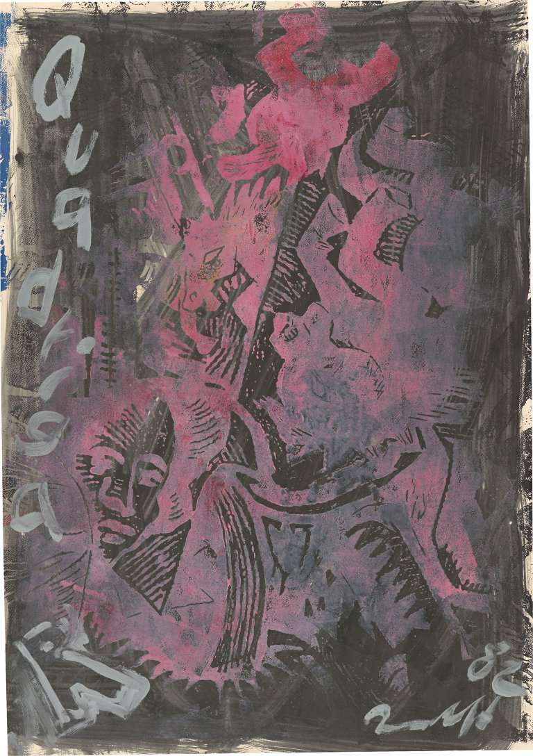 Auf diesem Bild ist das folgende Kunstwerk zu sehen: Jörg Immendorff. „Quadriga“. 1982.