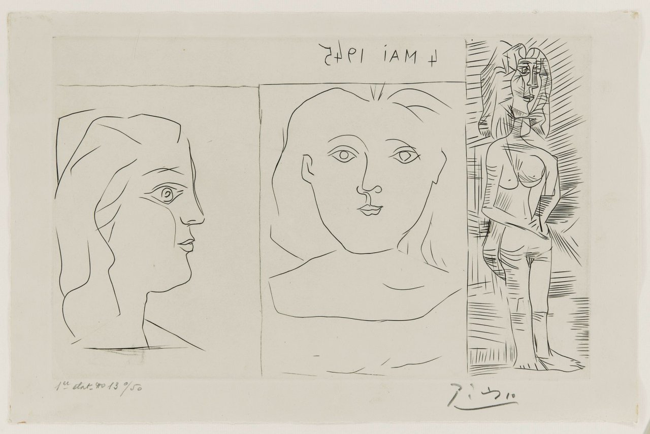 This picture shows the following artwork: Pablo Picasso. „4 mai 1945“. 1945.