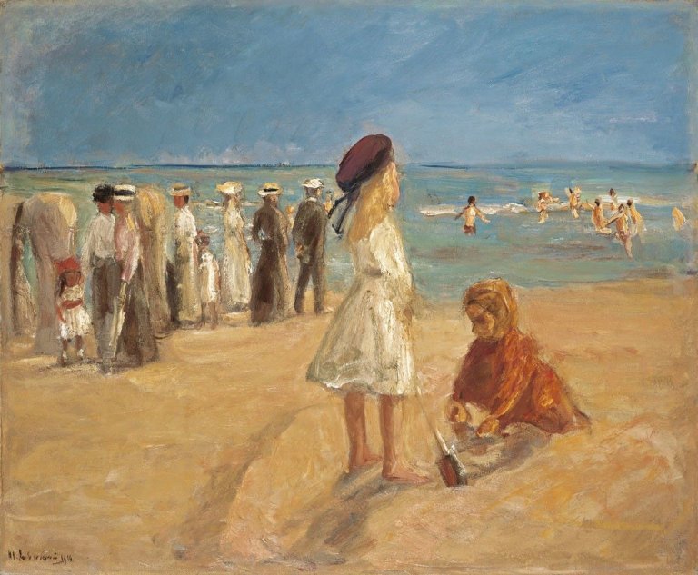 Auf diesem Bild ist das folgende Kunstwerk zu sehen: Max Liebermann. „Strandleben“. 1916.