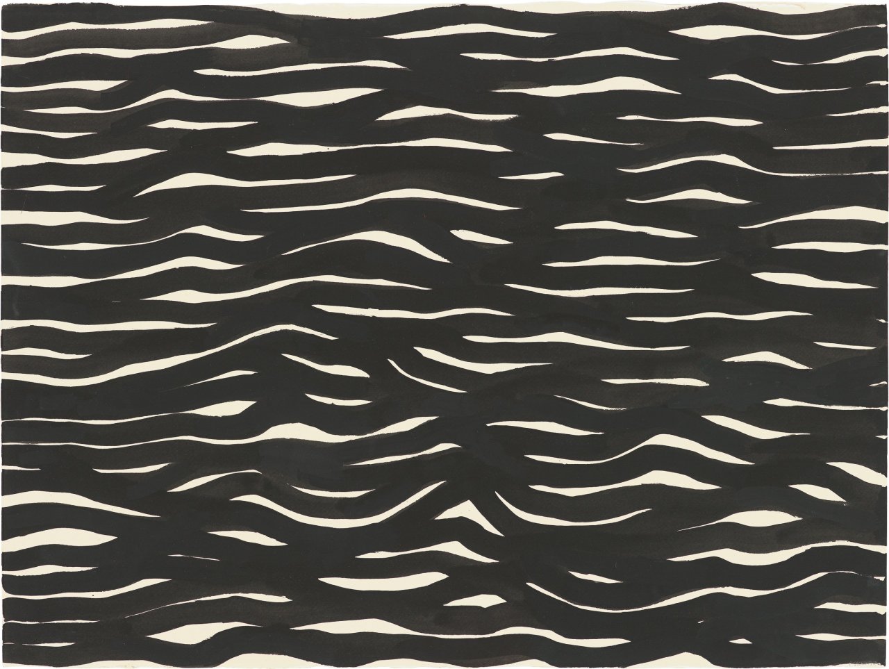 Auf diesem Bild ist das folgende Kunstwerk zu sehen: Sol LeWitt. Horizontal Brushstrokes (More or Less). 2002.