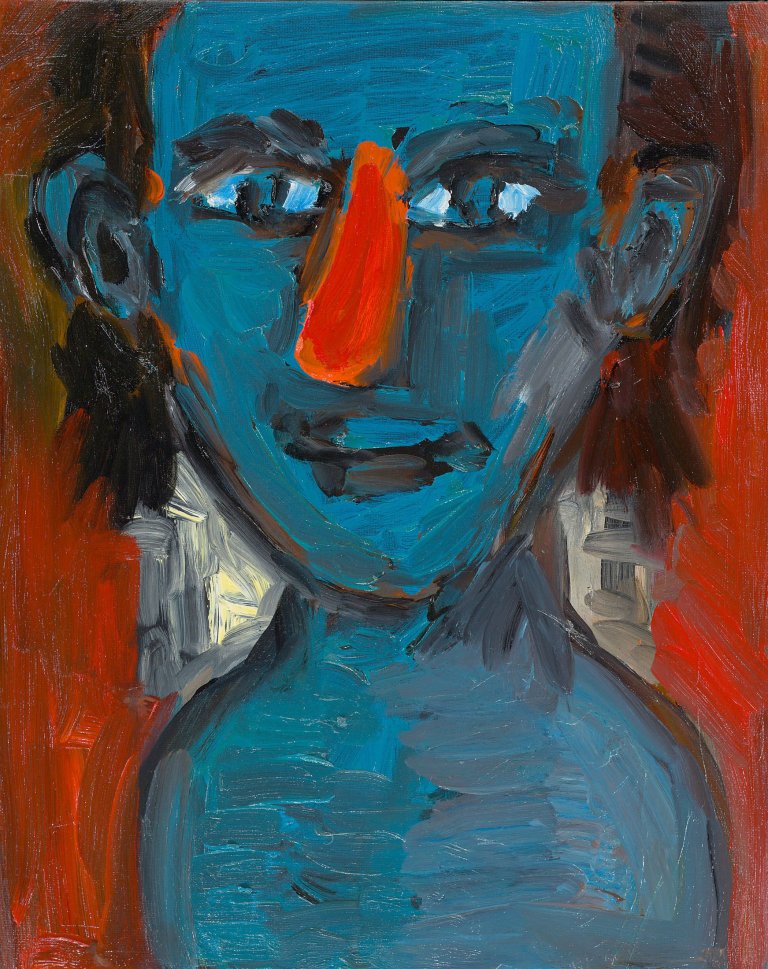 Auf diesem Bild ist das folgende Kunstwerk zu sehen: Helmut Middendorf. „Rote Nase“. 1993.