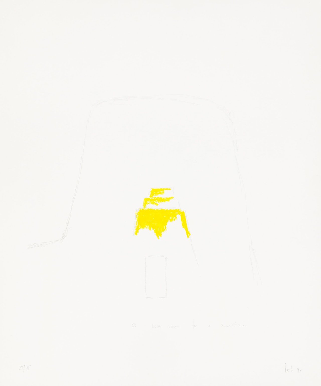 Auf diesem Bild ist das folgende Kunstwerk zu sehen: Wolfgang Laib. „A Wax Room for a Mountain“. 1994.