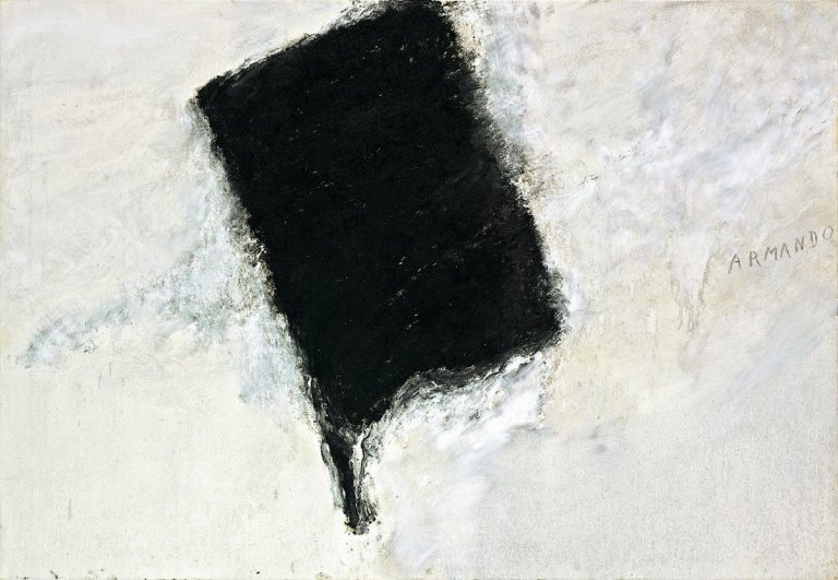 Auf diesem Bild ist das folgende Kunstwerk zu sehen:  Armando . „Fahne“. 1986.
