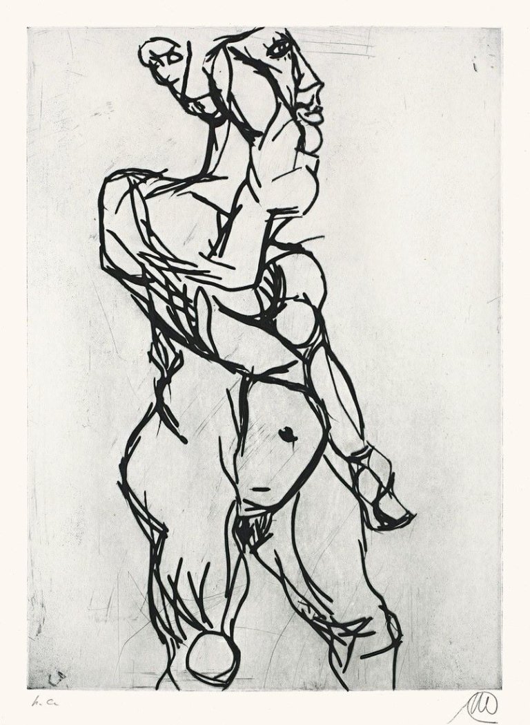 Auf diesem Bild ist das folgende Kunstwerk zu sehen: Markus Lüpertz. „Philosophin“. 1999.
