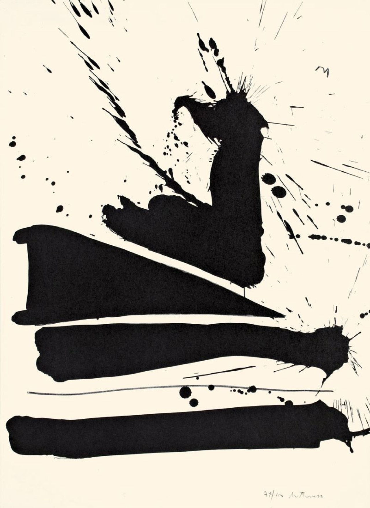 This picture shows the following artwork: Robert Motherwell. „Automatism B“. 1965-66.