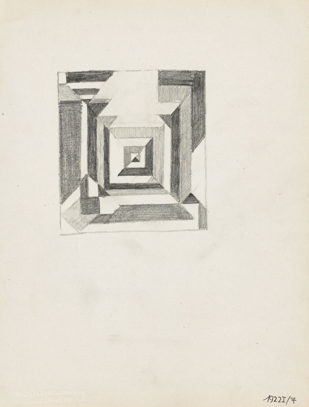 Auf diesem Bild ist das folgende Kunstwerk zu sehen: Walter Dexel. Ohne Titel. 1922.