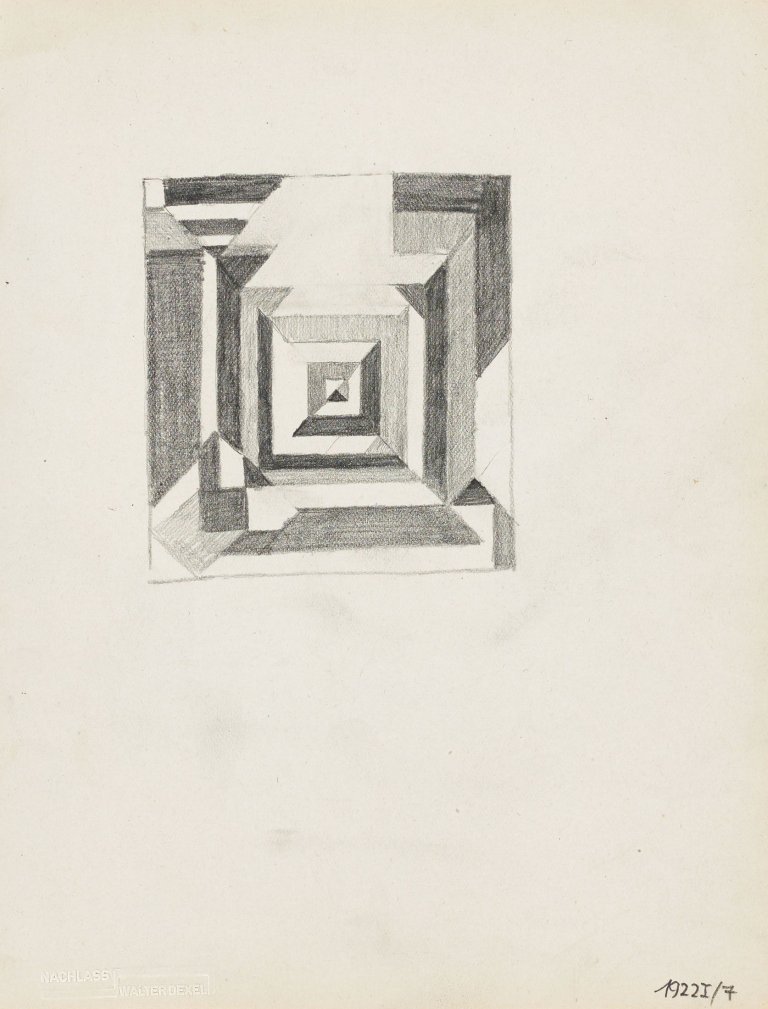 Auf diesem Bild ist das folgende Kunstwerk zu sehen: Walter Dexel. Ohne Titel. 1922.