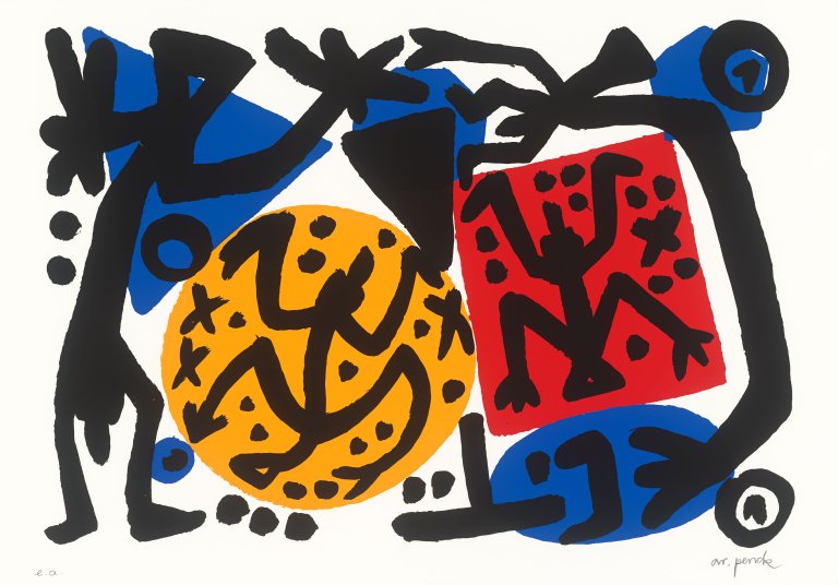 Auf diesem Bild ist das folgende Kunstwerk zu sehen: A.R. Penck. „Perry Rhodan 1“. 1996.