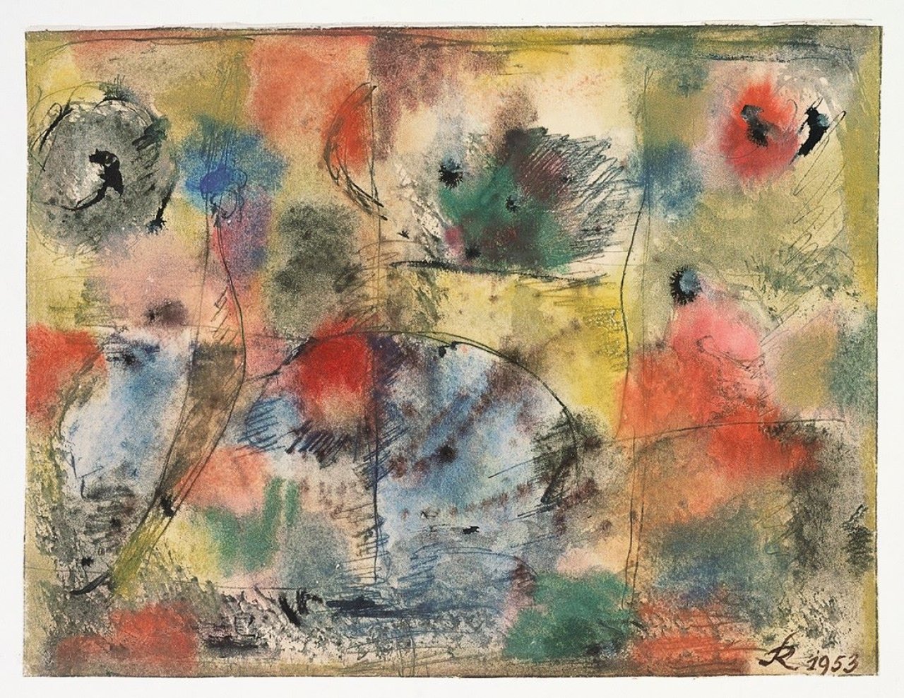 Auf diesem Bild ist das folgende Kunstwerk zu sehen: Hans Reichel. Ohne Titel. 1953.