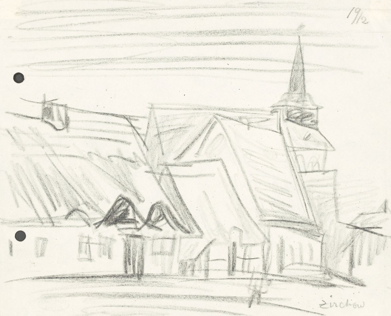 Auf diesem Bild ist das folgende Kunstwerk zu sehen: Lyonel Feininger. „Zirchow“. 1912.