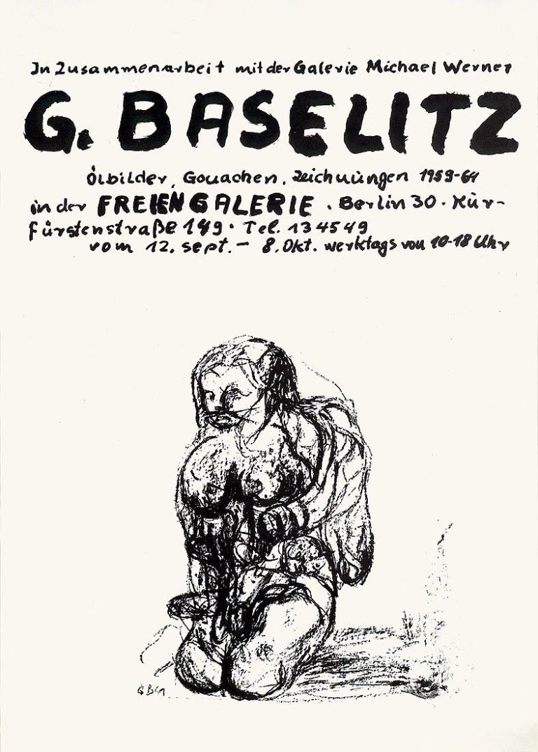 Auf diesem Bild ist das folgende Kunstwerk zu sehen: Georg Baselitz. „G. Baselitz“. 1964.