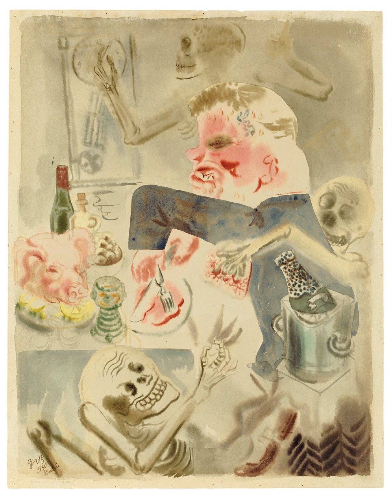 This picture shows the following artwork: George Grosz. VÖLLEREI”. 1930.
