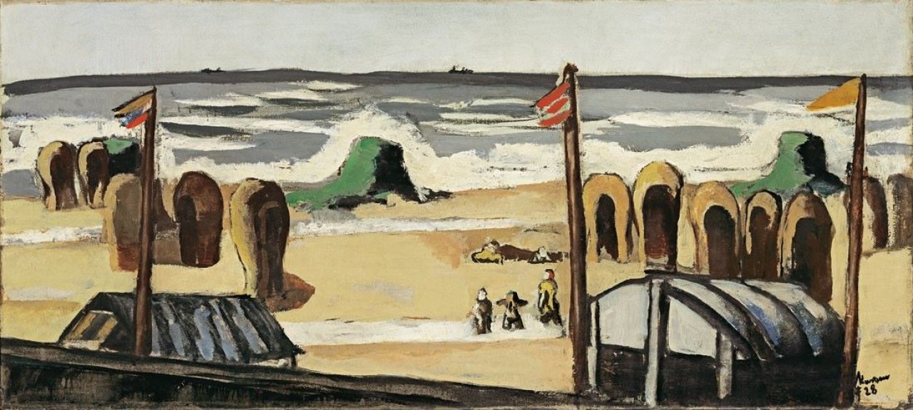 Auf diesem Bild ist das folgende Kunstwerk zu sehen: Max Beckmann. „Grauer Strand“. 1928.