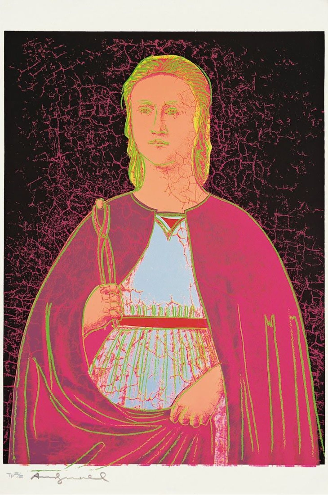 Auf diesem Bild ist das folgende Kunstwerk zu sehen: Andy Warhol. „Saint Apollonia“. 1984.