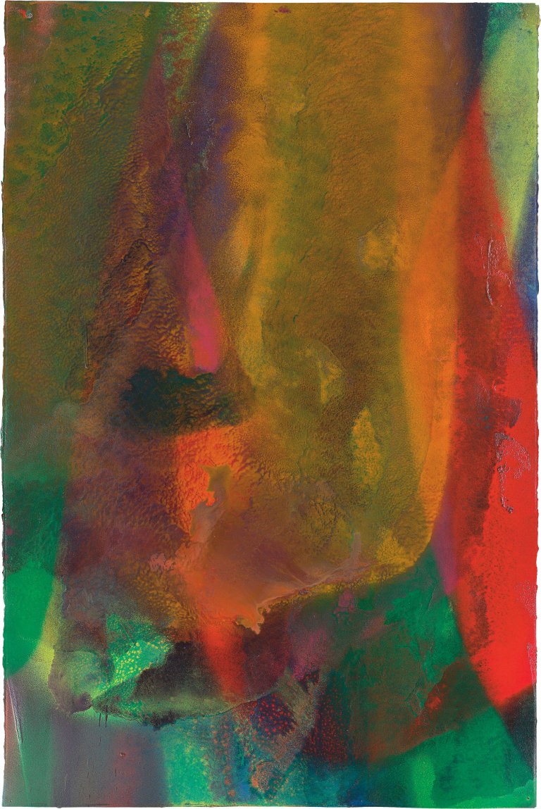 Auf diesem Bild ist das folgende Kunstwerk zu sehen: Katharina Grosse. Ohne Titel. 2020.