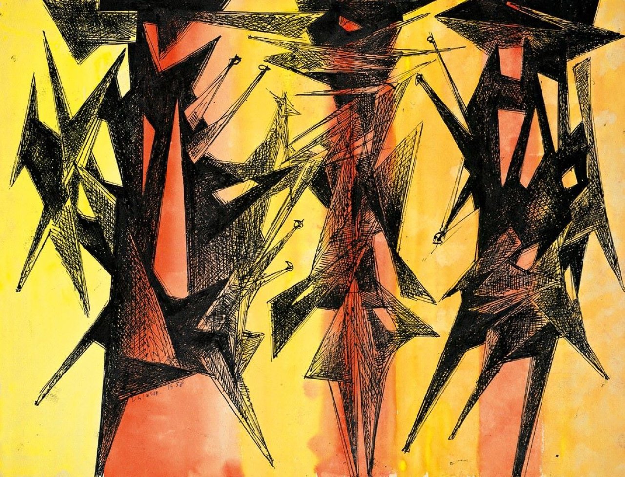 This picture shows the following artwork: Hans Uhlmann. „Ohne Titel“. 1956.