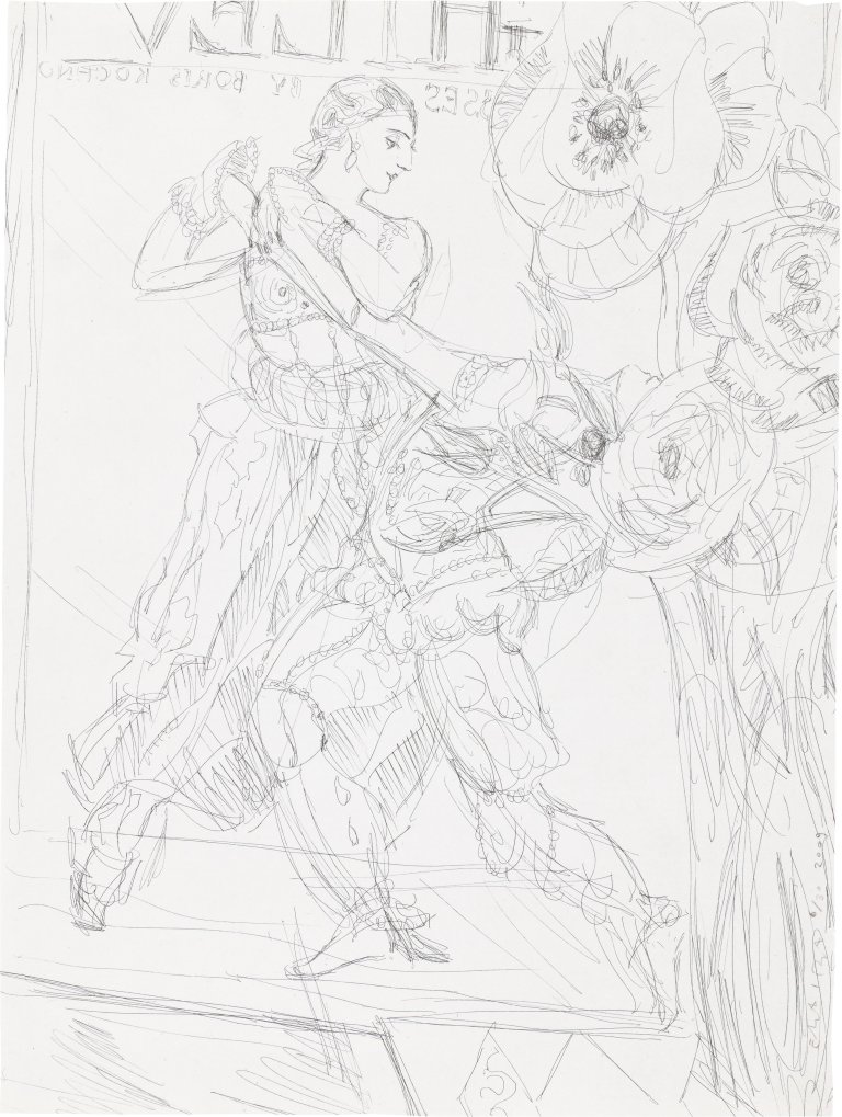 Auf diesem Bild ist das folgende Kunstwerk zu sehen: Elizabeth Peyton. „Flowers Diaghilev“. 2009.