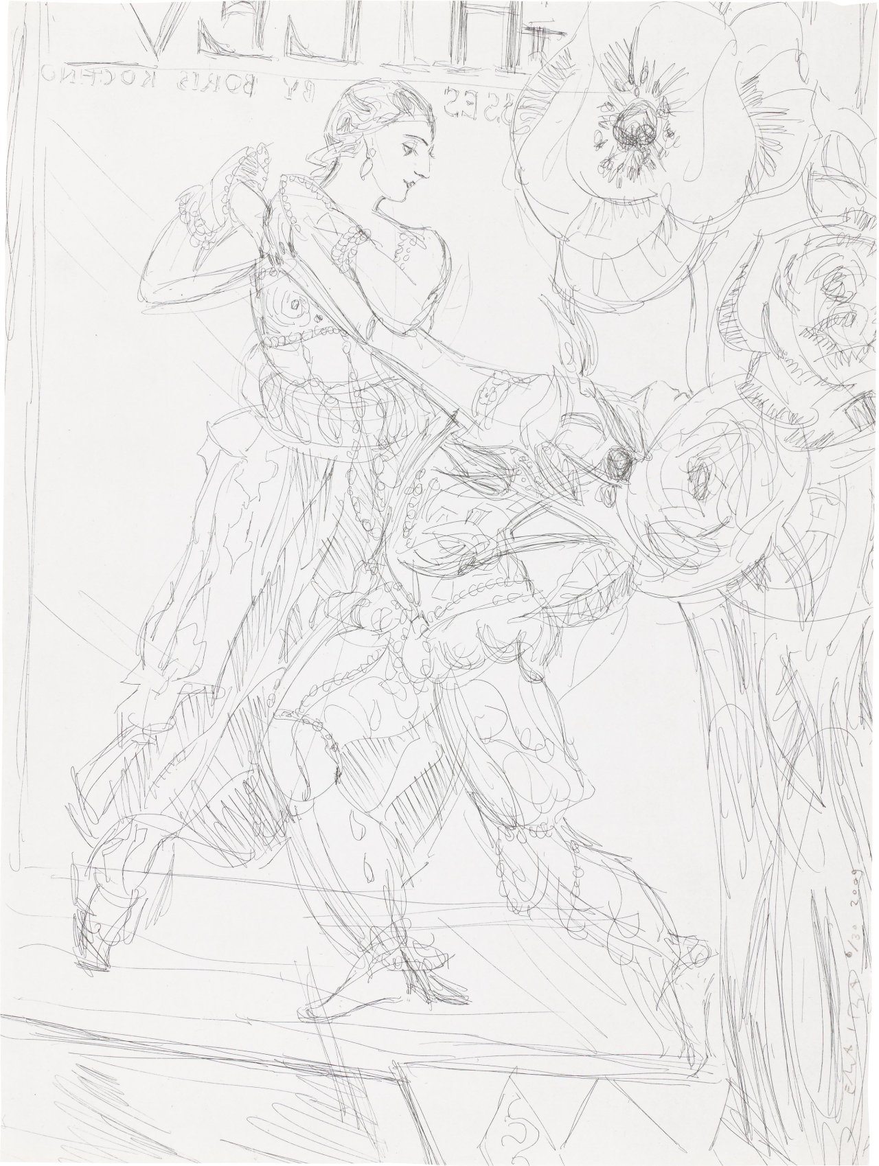 Auf diesem Bild ist das folgende Kunstwerk zu sehen: Elizabeth Peyton. „Flowers Diaghilev“. 2009.
