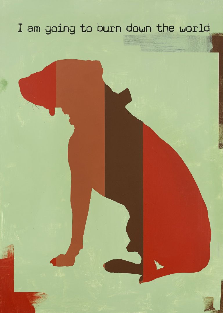 Auf diesem Bild ist das folgende Kunstwerk zu sehen: Johannes Wohnseifer. „THE ANGRY BROWN DOG“. 2006.