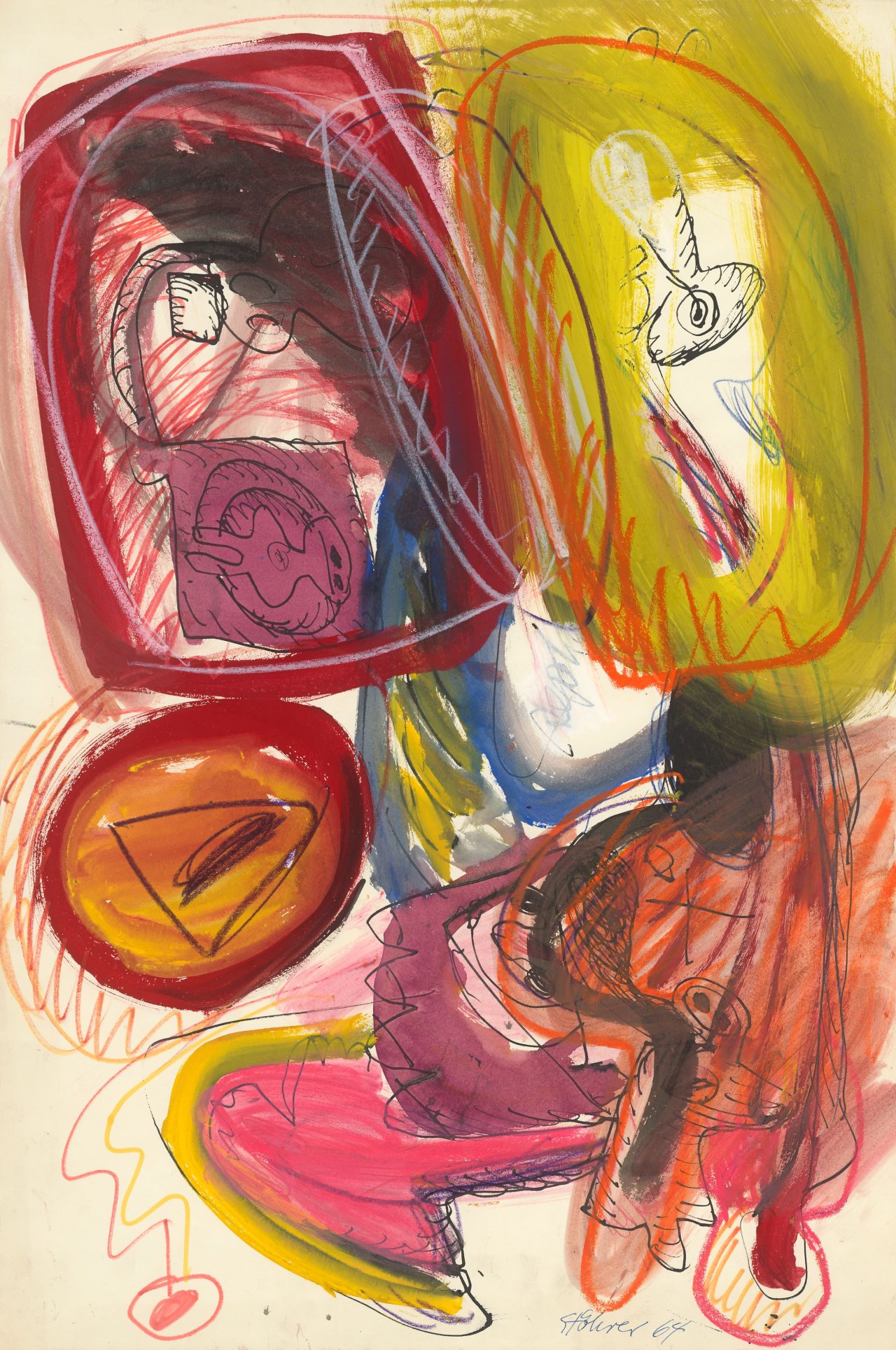 Auf diesem Bild ist das folgende Kunstwerk zu sehen: Walter Stöhrer. Ohne Titel. 1964.