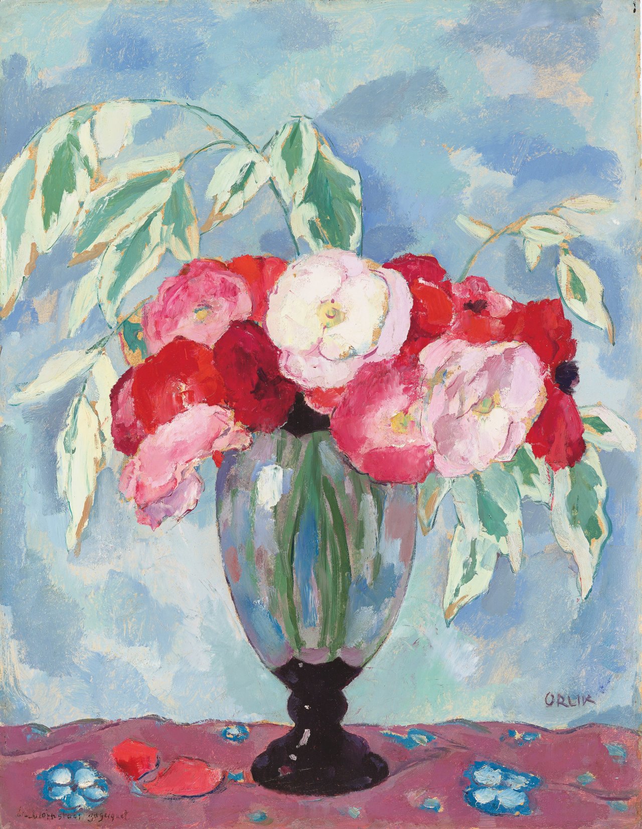 This picture shows the following artwork: Emil Orlik. ”Blumenstück (Mohnblumen)”.