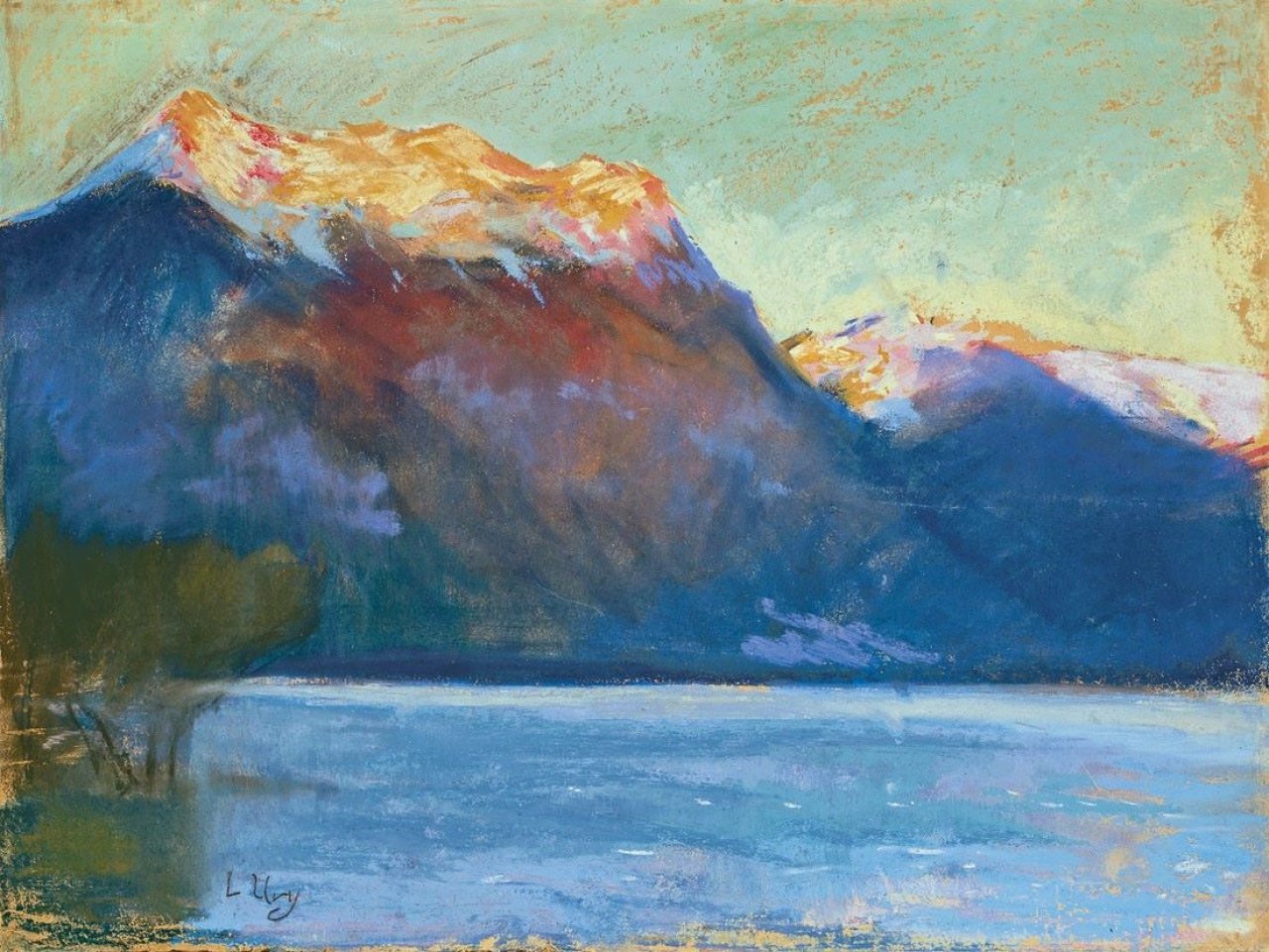 Auf diesem Bild ist das folgende Kunstwerk zu sehen: Lesser Ury. „Gardasee“.
