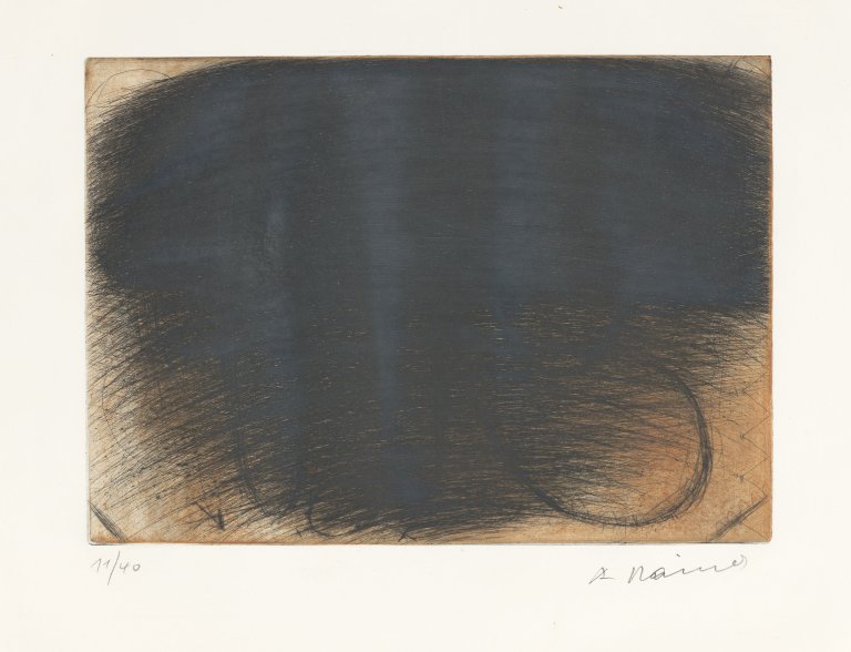 Auf diesem Bild ist das folgende Kunstwerk zu sehen: Arnulf Rainer. „Überdeckung von 'Wasser, Wasser'“. 1970.