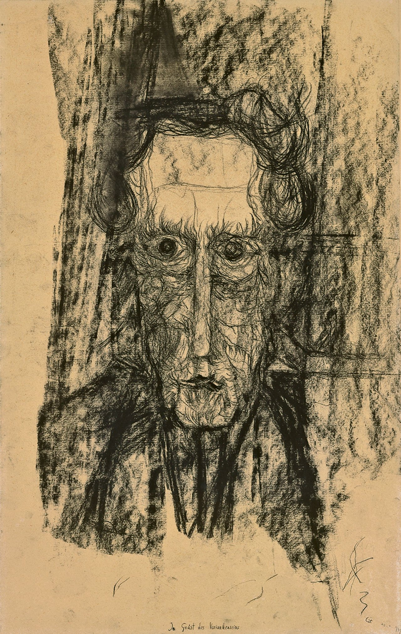 Auf diesem Bild ist das folgende Kunstwerk zu sehen: Gerhard Altenbourg. „Im Geäst des Versunkenseins“. 1949.