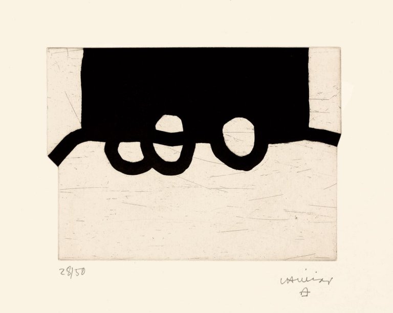 This picture shows the following artwork: Eduardo Chillida. „Bikaina IV“. 1986.