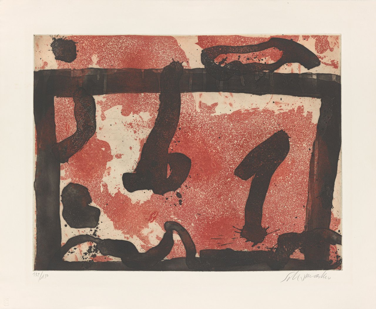 This picture shows the following artwork: Emil Schumacher. ”2/1983”. 1983.