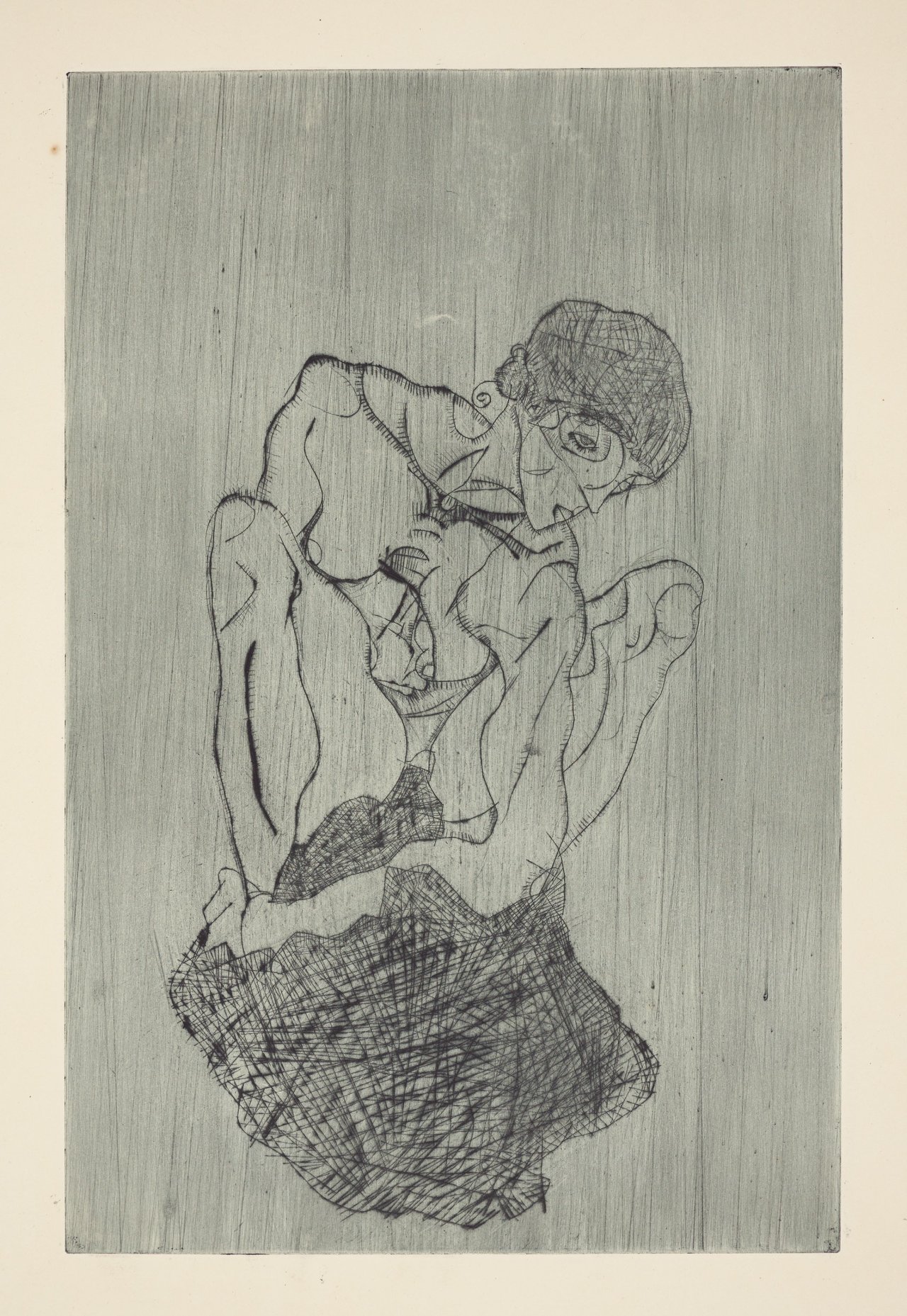 Auf diesem Bild ist das folgende Kunstwerk zu sehen: Egon Schiele. „Kümmernis“. 1914.