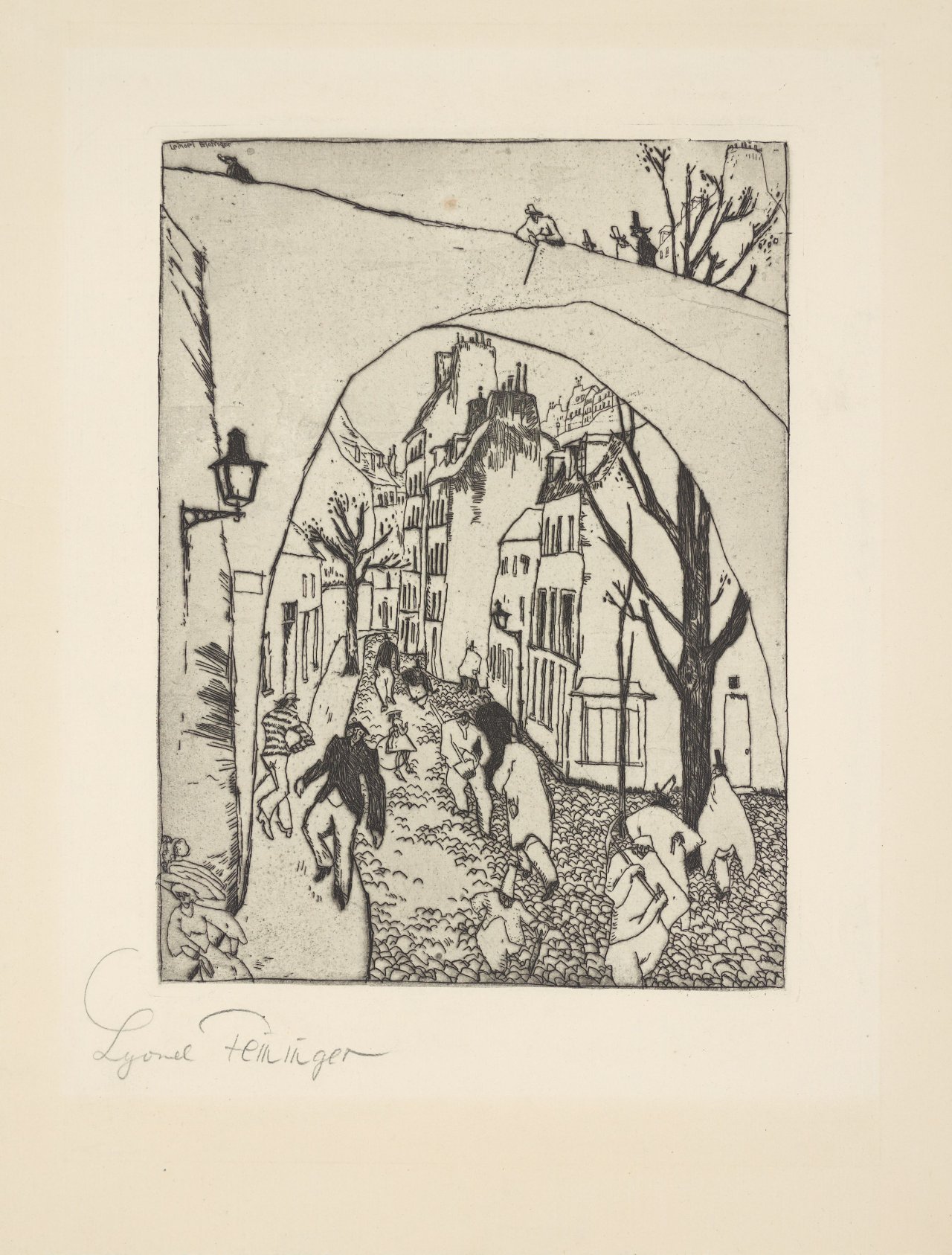 This picture shows the following artwork: Lyonel Feininger. ”Die grüne Brücke (Torbogen)”. 1910/11.
