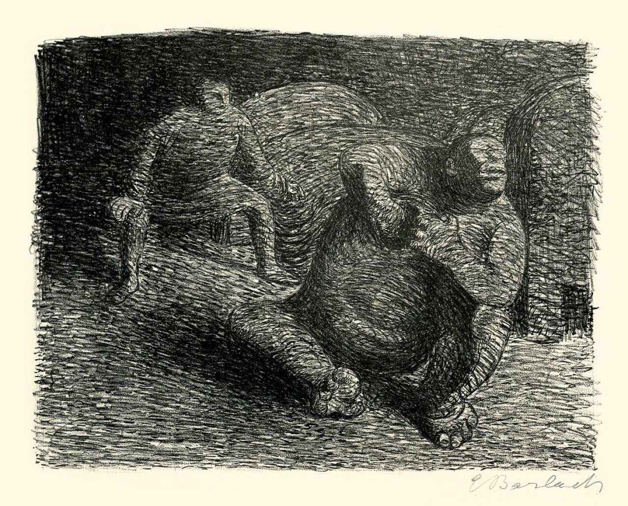 Auf diesem Bild ist das folgende Kunstwerk zu sehen: Ernst Barlach. Aus: „Der tote Tag“. 1912.
