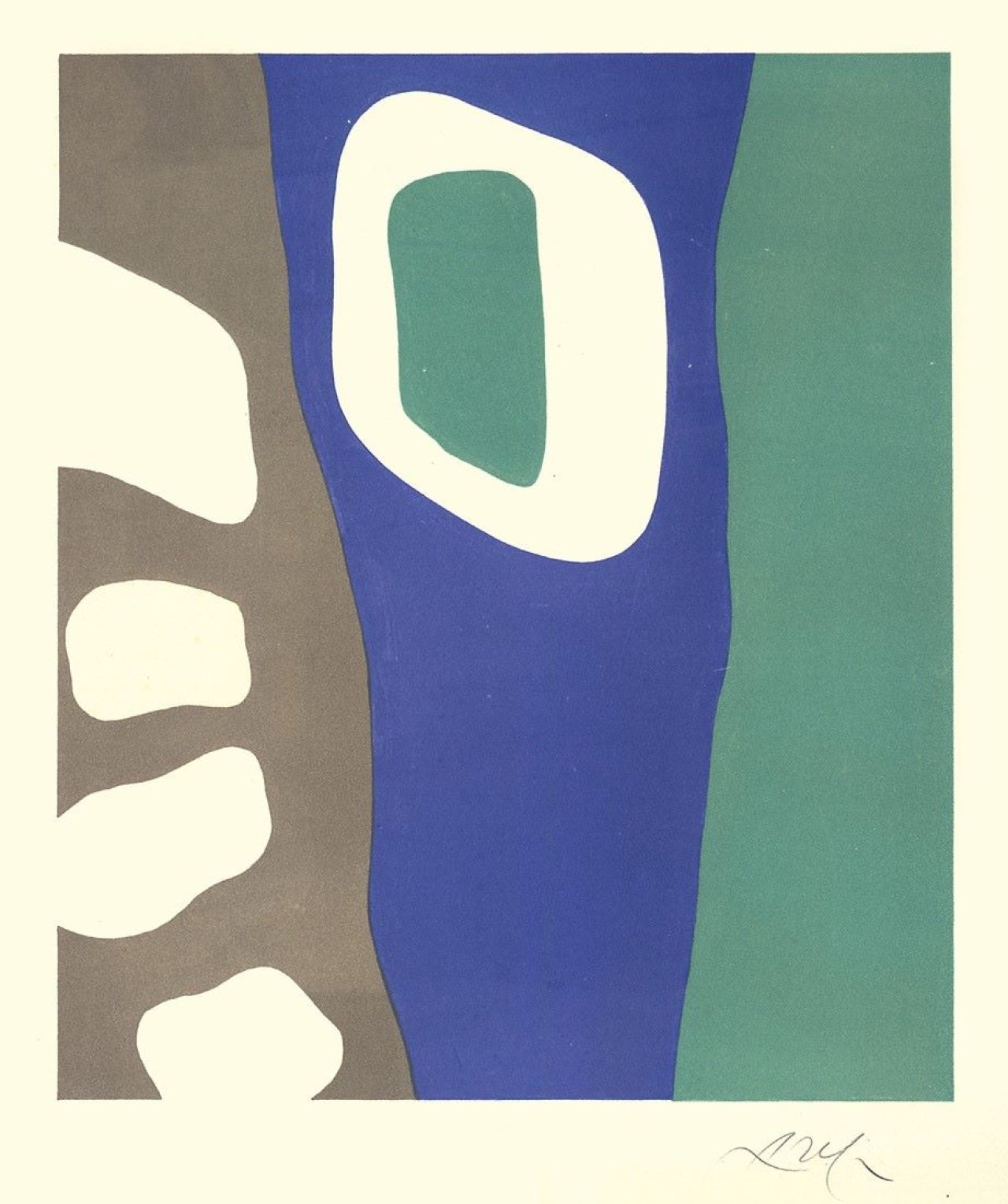 This picture shows the following artwork: Hans (Jean) Arp. „Coulisses de Forêt“. 1955.