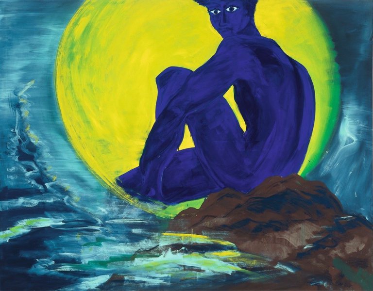 Auf diesem Bild ist das folgende Kunstwerk zu sehen: Bernd Zimmer. „Der mondsüchtige Vollmond“. 1983.