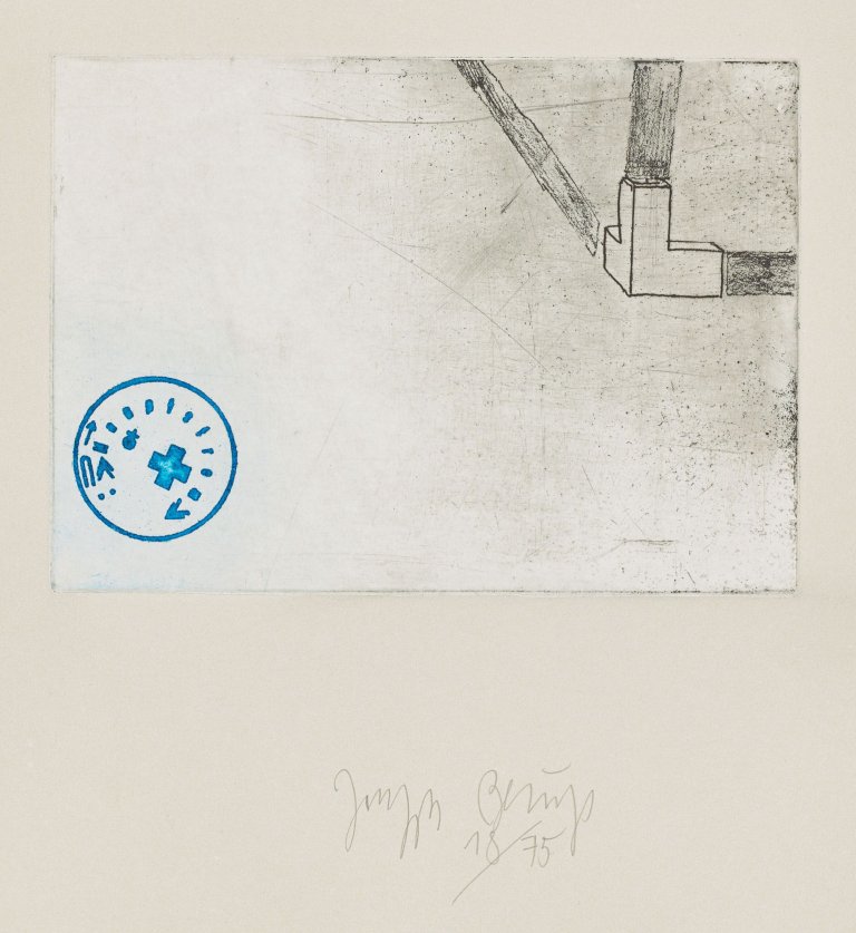 Auf diesem Bild ist das folgende Kunstwerk zu sehen: Joseph Beuys. „Raumecke Filz und Fett “. 1982.