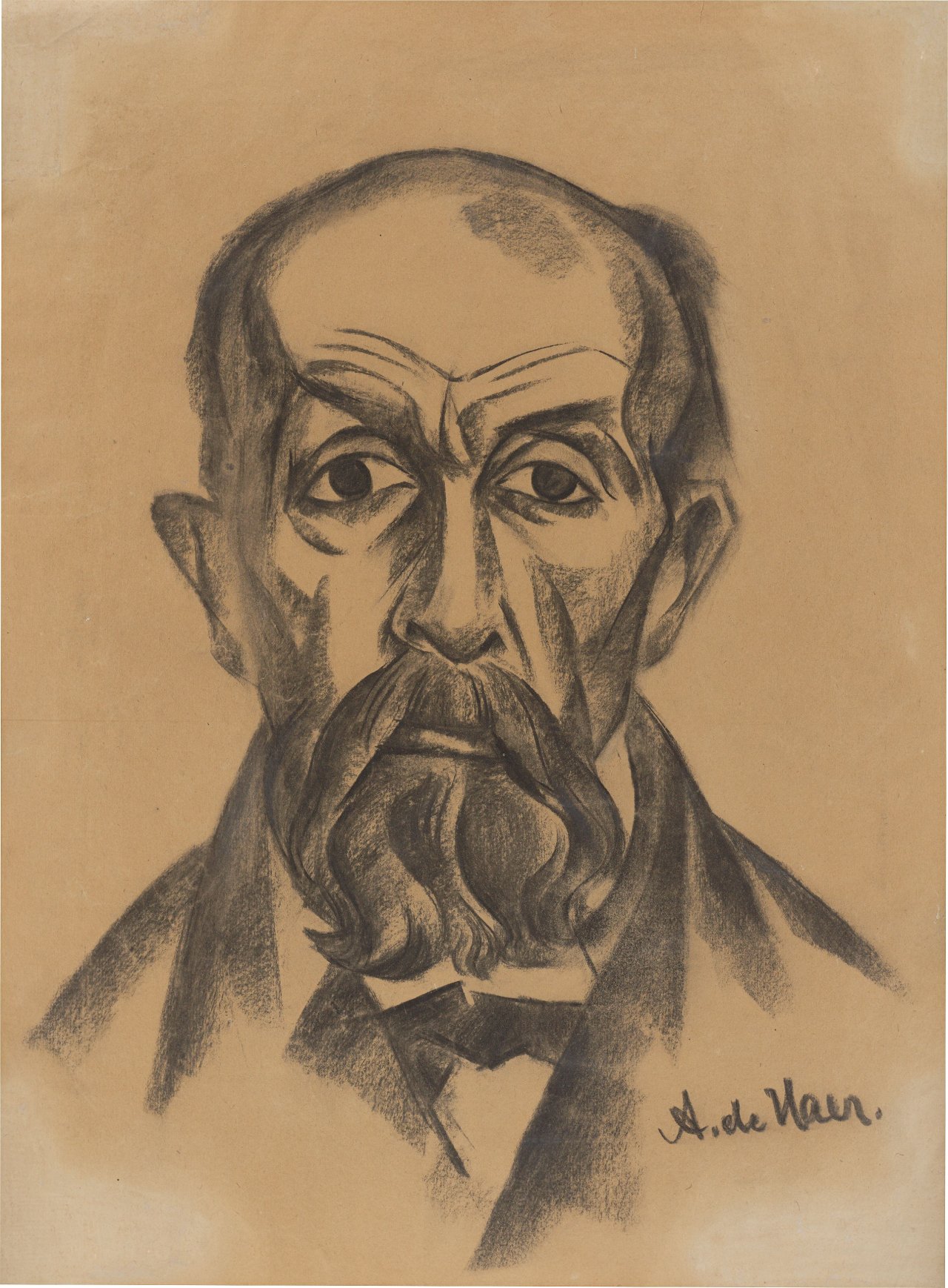 Auf diesem Bild ist das folgende Kunstwerk zu sehen: Adolf de Haer. „Porträt eines bärtigen Mannes“. Um 1920.