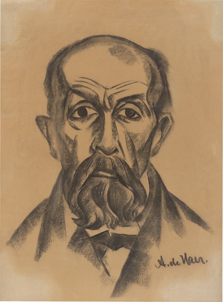 Auf diesem Bild ist das folgende Kunstwerk zu sehen: Adolf de Haer. „Porträt eines bärtigen Mannes“. Um 1920.