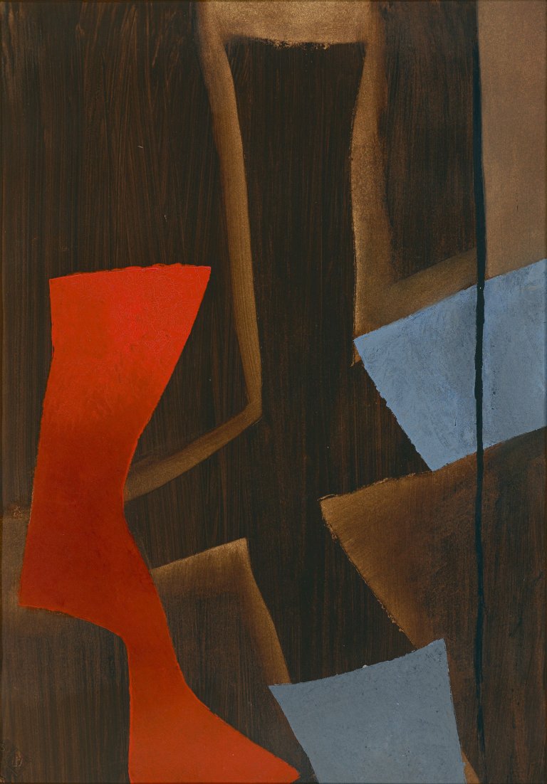 Auf diesem Bild ist das folgende Kunstwerk zu sehen: Fritz Winter. „Ohne Titel“. 1972.