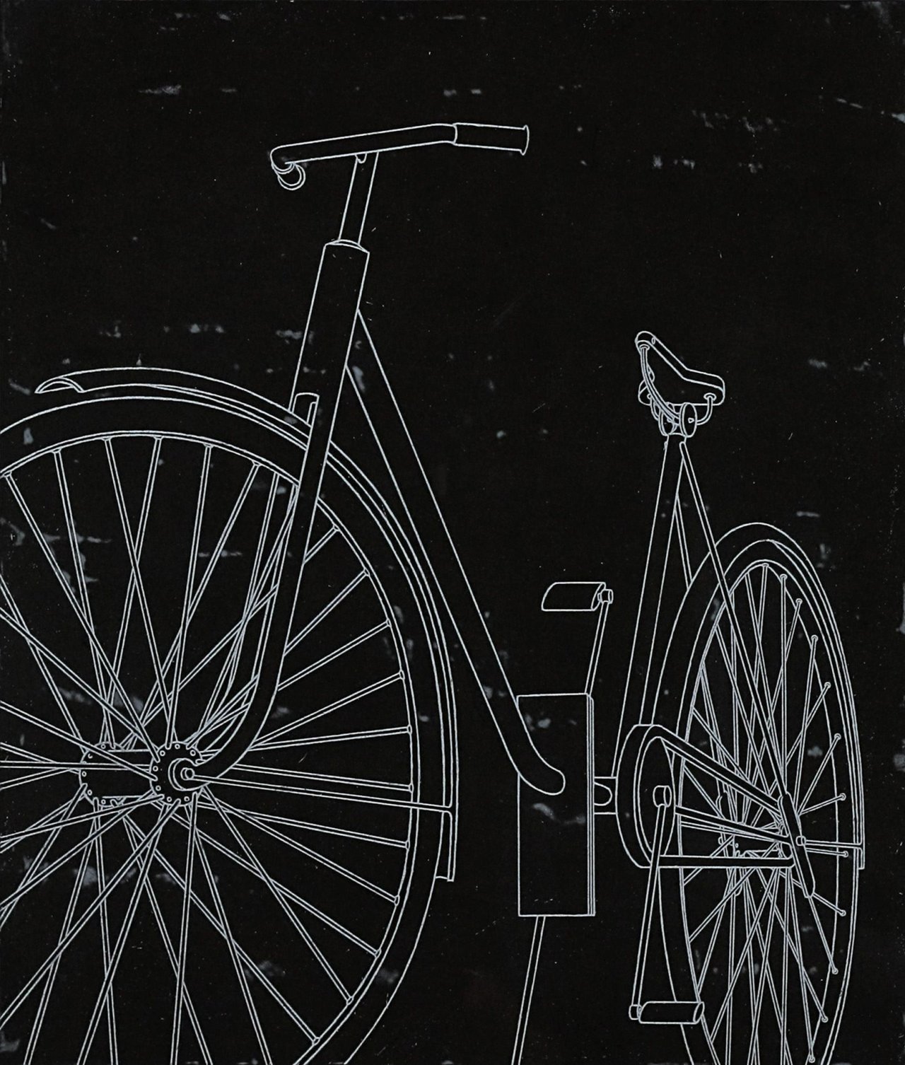 This picture shows the following artwork: Konrad Klapheck. „Fahrrad II“. 1980.