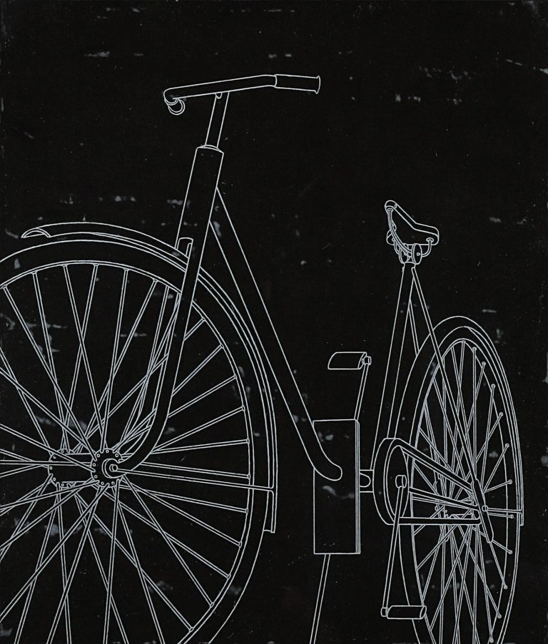 This picture shows the following artwork: Konrad Klapheck. „Fahrrad II“. 1980.