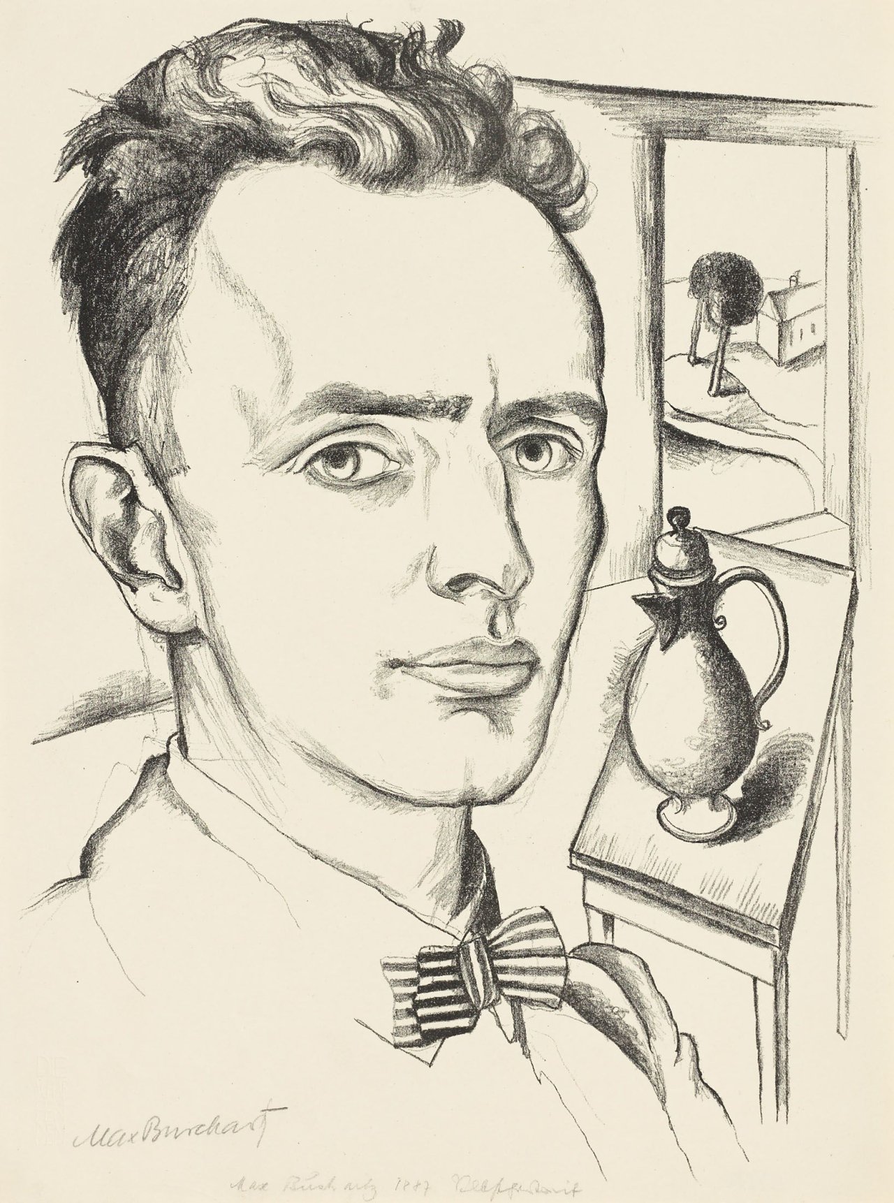 Auf diesem Bild ist das folgende Kunstwerk zu sehen: Max Burchartz. „Selbstbildnis“. 1921.